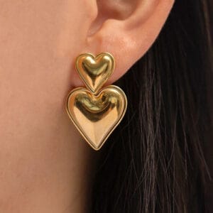 amour heart earrings