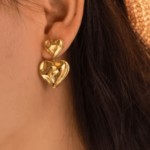 Chunky heart earrings