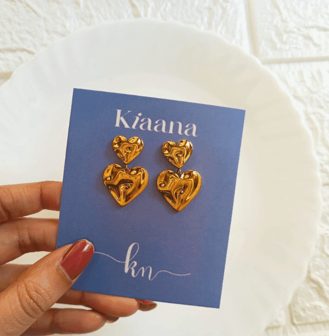 Chunky heart earrings