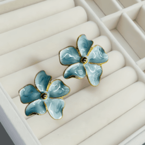 korean flower earrings