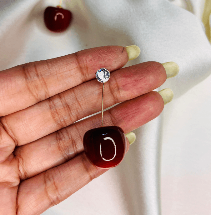 cherry earrings