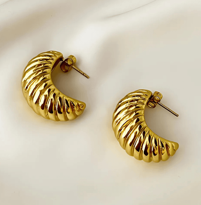 Snail Gold Hoops