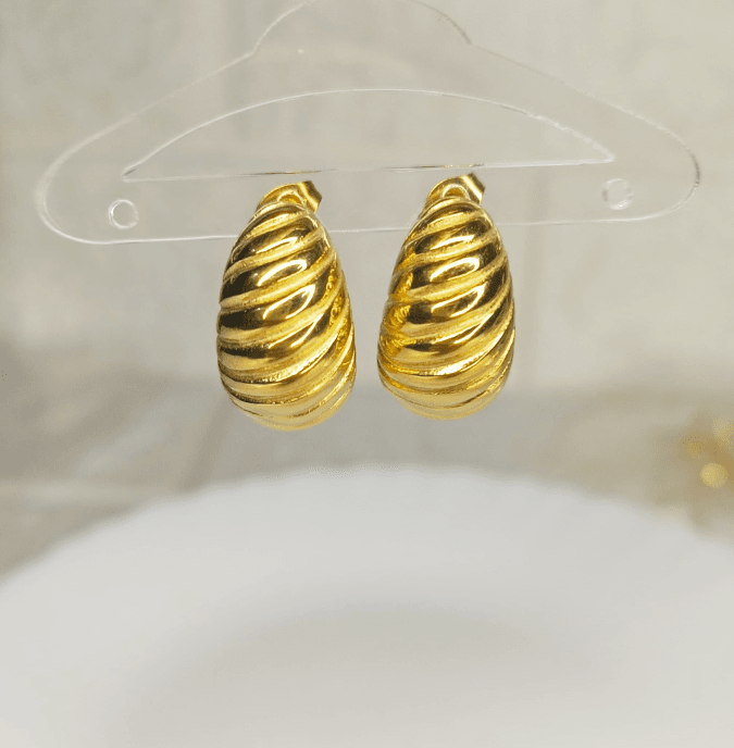 Snail Gold Hoops