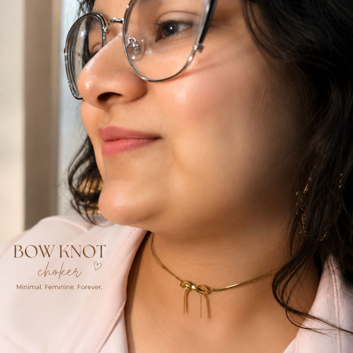 Bow Drop Necklace