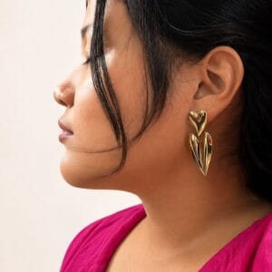 Dual Heart-Drop earrings