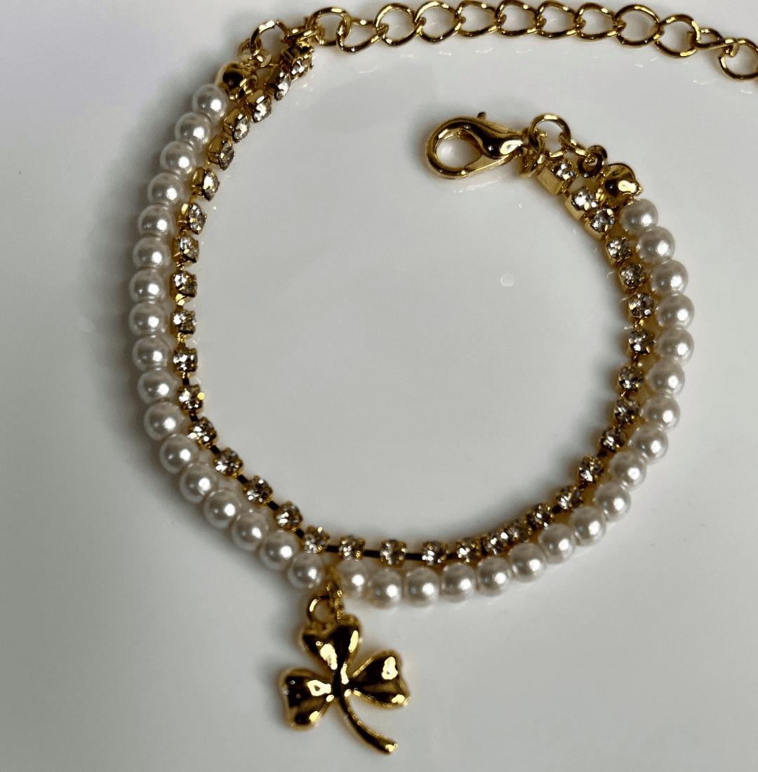 Clove Pearl Gold Bracelet