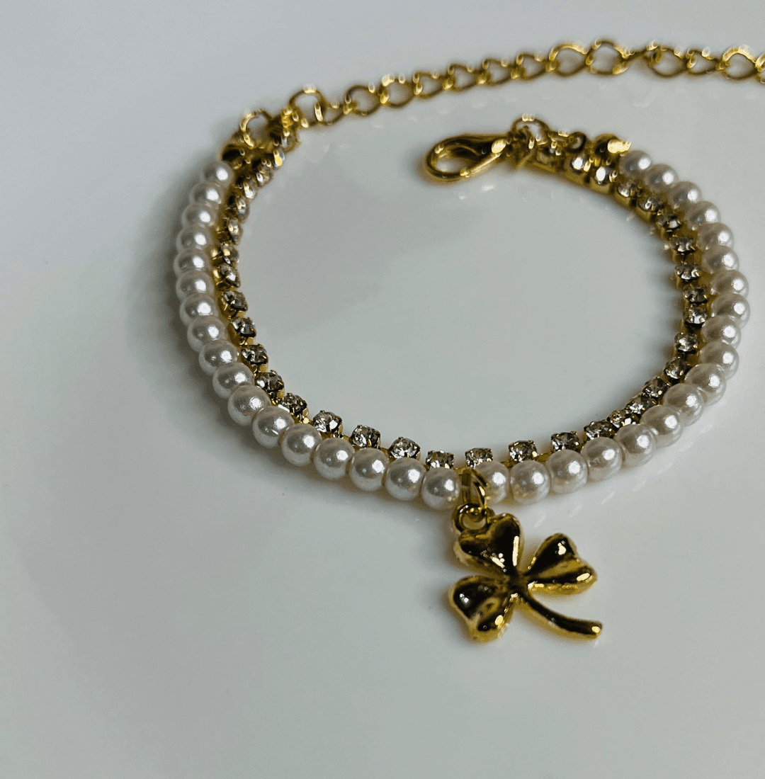 Clove Pearl Gold Bracelet
