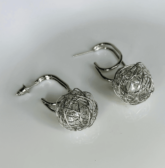silver earrings