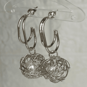 silver earrings