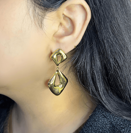 Melted Gold Drops Earrings