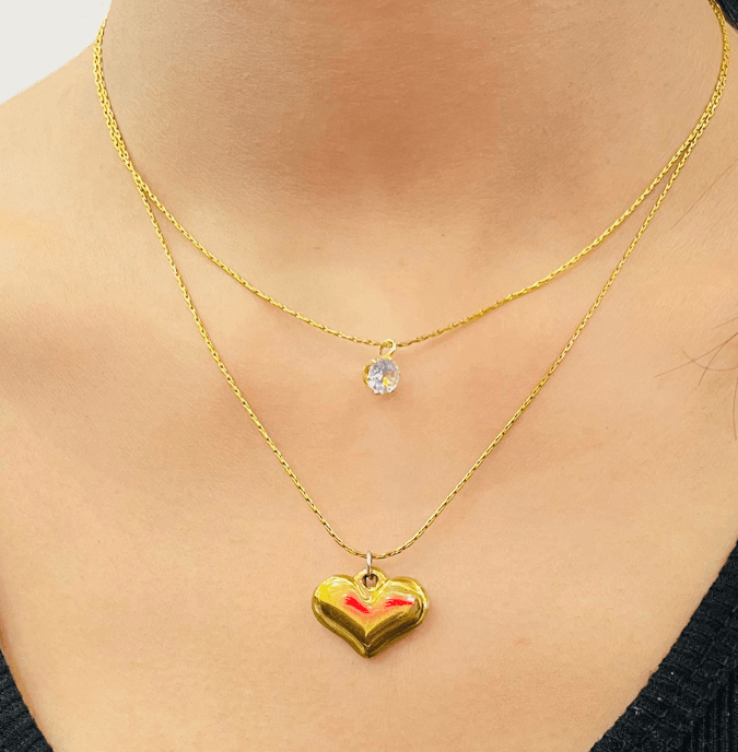Layered Heart Necklace