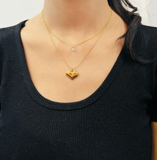 Layered Heart Necklace
