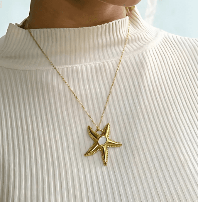 Golden Starfish Necklace