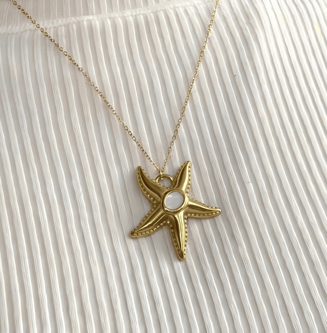 Golden Starfish Necklace