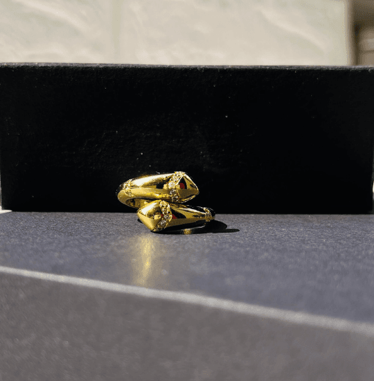 Tear Drop Gold Ring