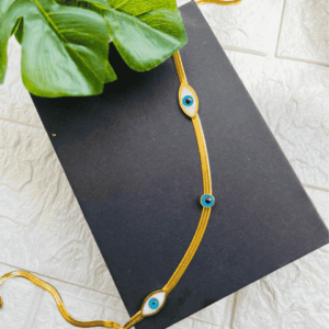 evil eye gold plated necklace