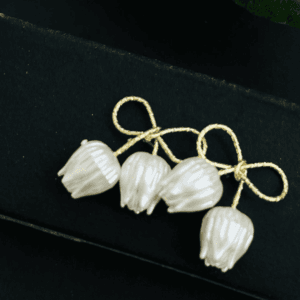tulip pearl drops earrings