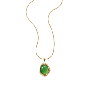green stone necklace