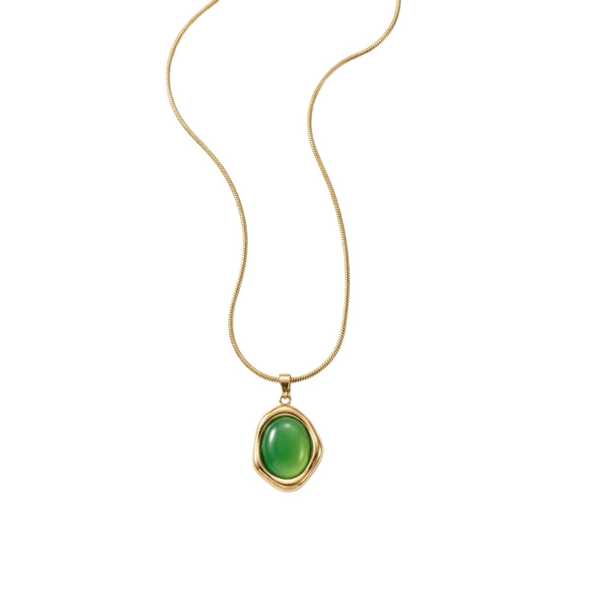 green stone necklace