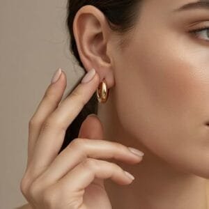 gold chunky hoops