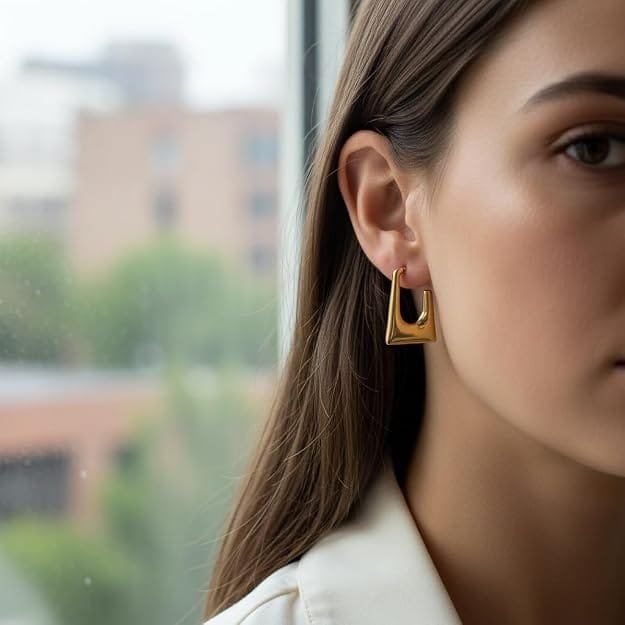 Rielle Rectangular Hoops