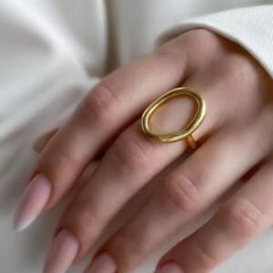 oval rose gold ring